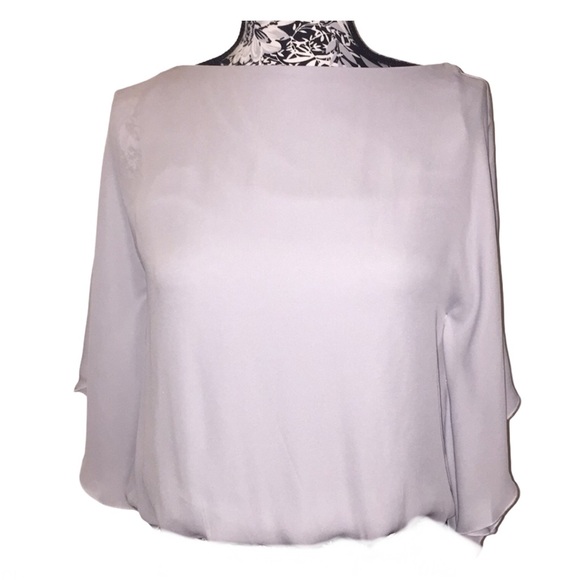 ALICE + OLIVIA DOLMAN BLOUSE KATIE GRAY SILK XS - Picture 2 of 8